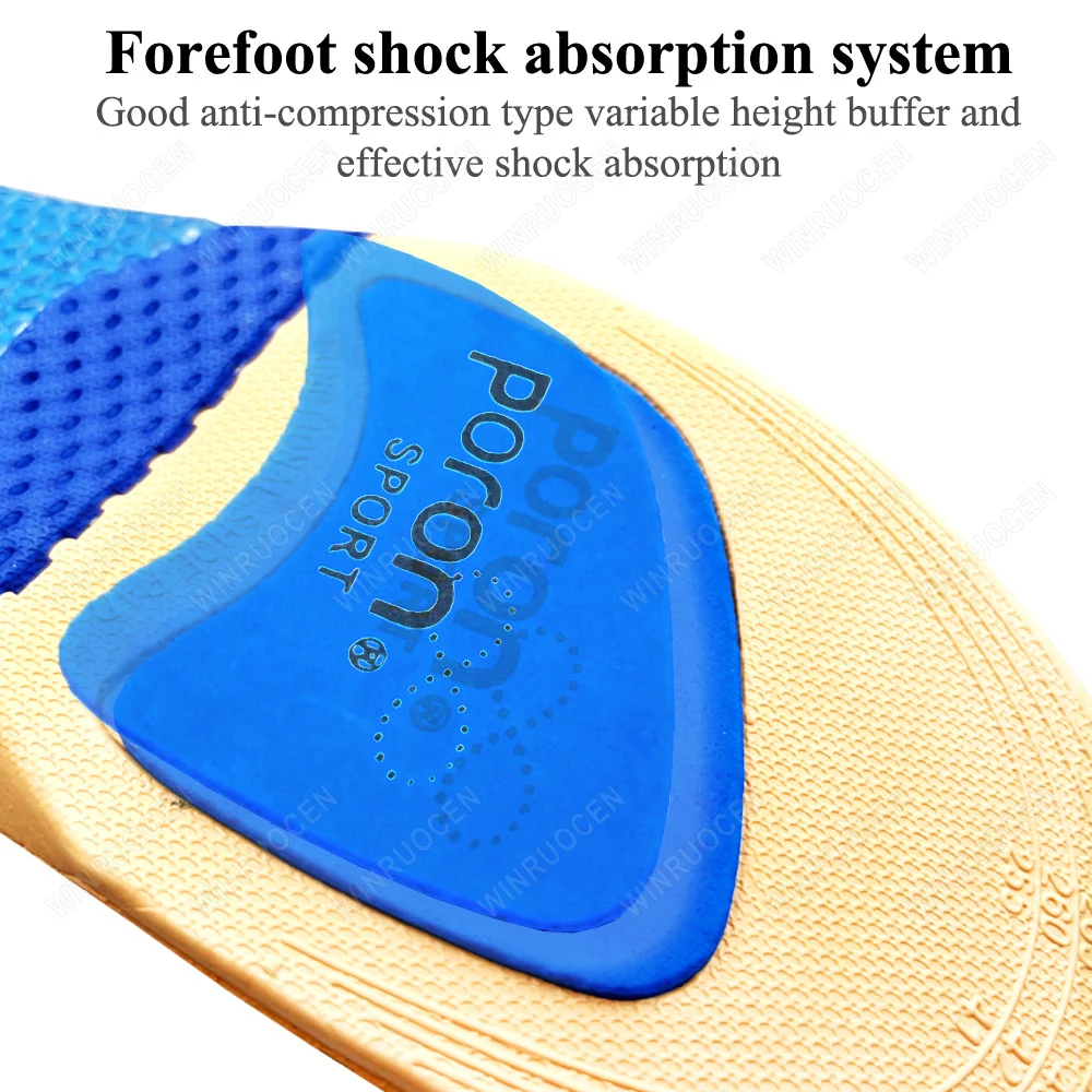 New Sport Orthopedic Insoles for Feet Men Women EVA Breathable Shock Absorption Shoes Insole for Running Basketball Care Pads