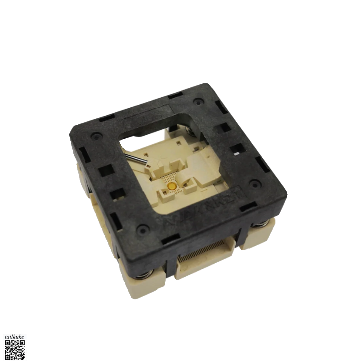 

QFN80-0.4 Сиденье для испытания на старение под давлением вниз Сиденье для программирования Позолоченный чип Приспособление для старения IC Разъем