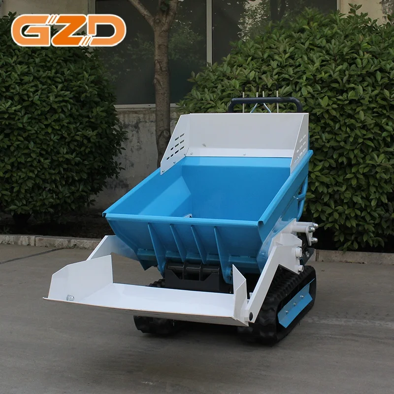 GZD 500kg Mini Self Loading Tracked Dumper Petrol Powered Mini Loader For Garden And Construction