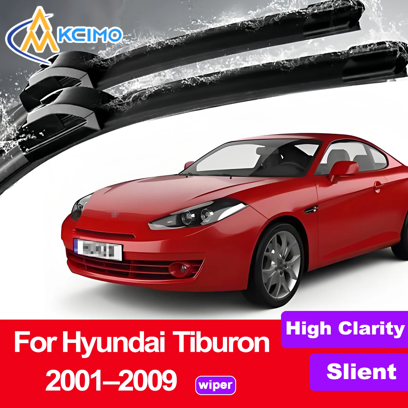 

KCIMO 2PCS New HD Wiper Blades for Hyundai Tiburon GK 2001-2009 Hyundai Tuscani Hyundai Coupe SIII Front Windshield Accessories