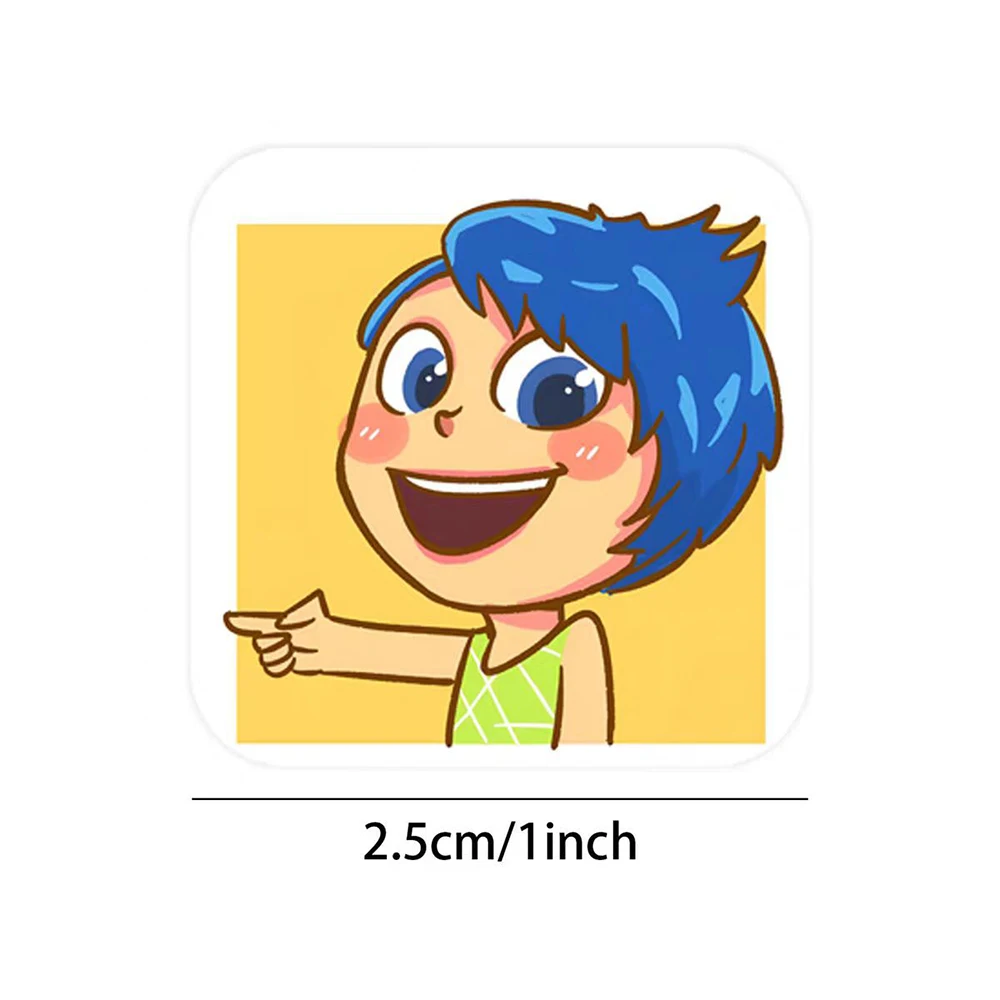 500pcs/roll Cute Cartoon Disney Inside Out Stickers Kid Reward Decals Toy Gift Notebook Phone Laptop Anime Sealing Label Sticker image 3
