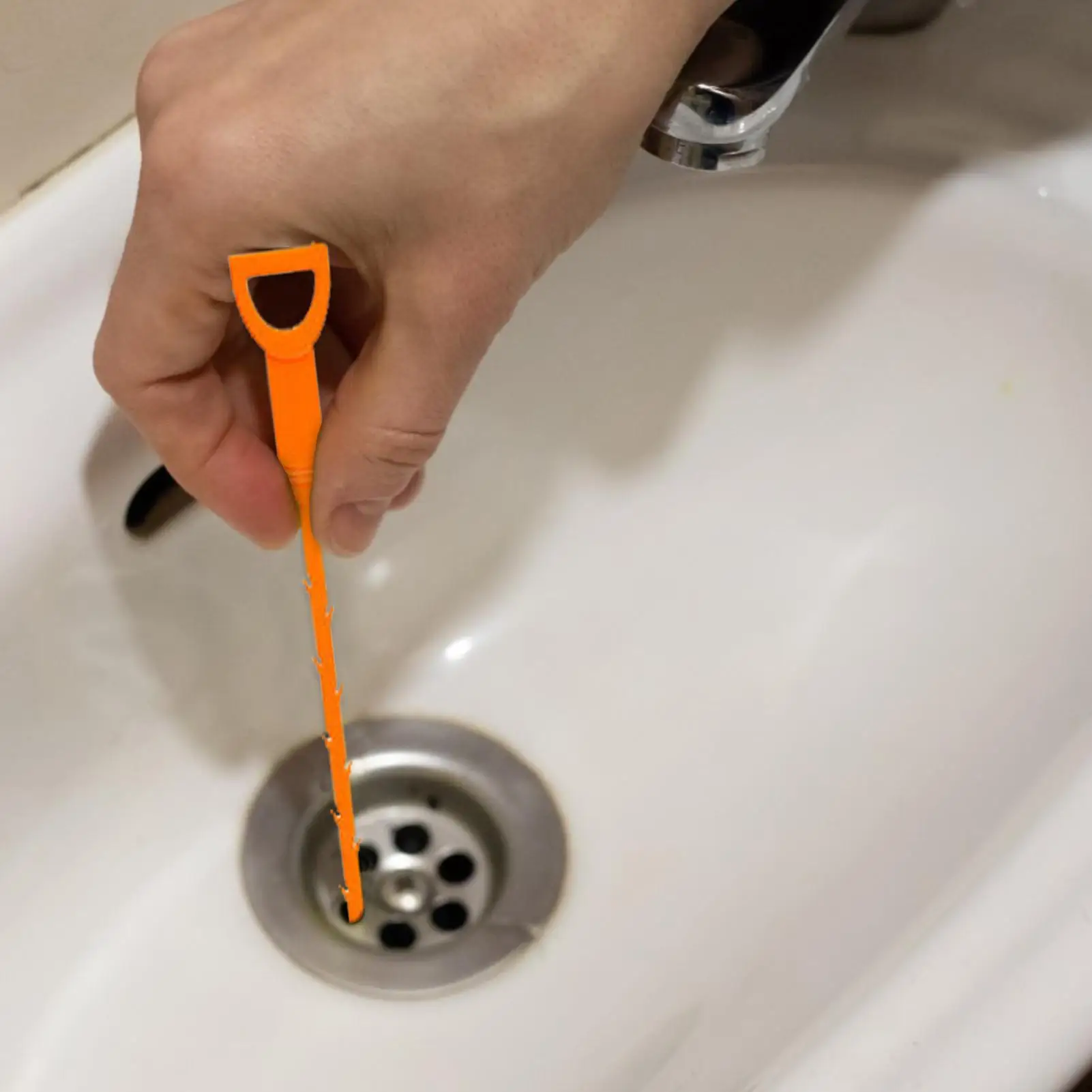 50cm/19.88 inches Plastic Drain Snake Hair Catcher Kitchen Cleaner for Bathroom and Shower Drain Premium Household Clog Remover view 3