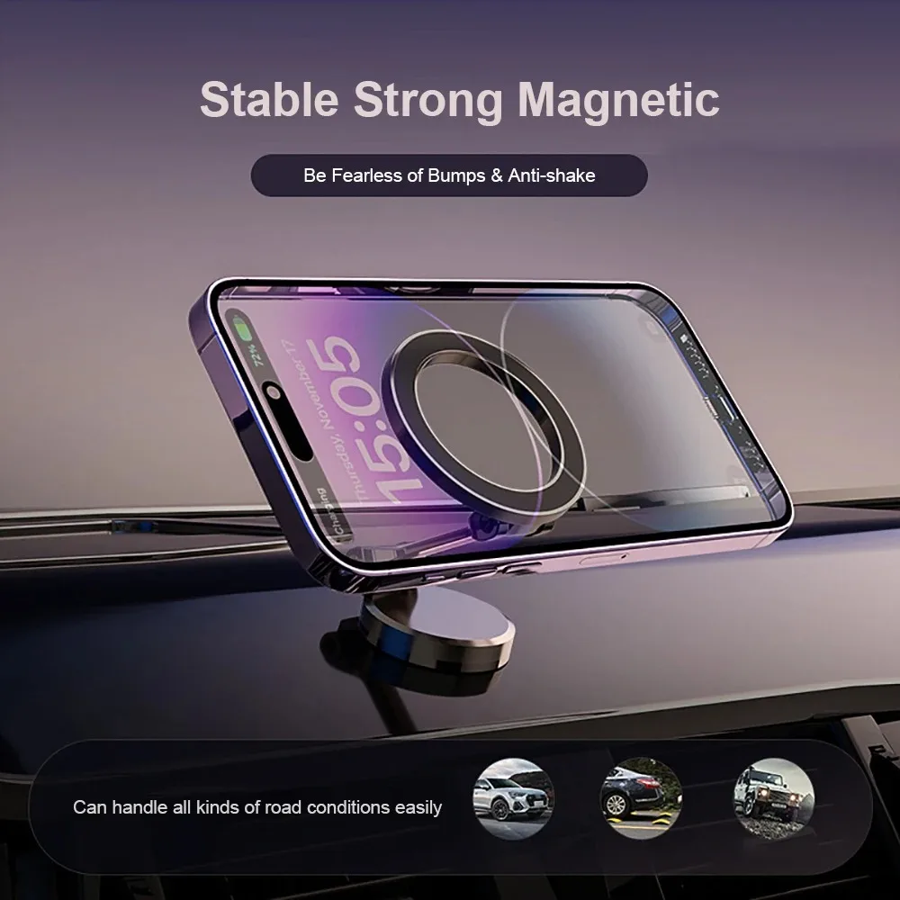 Magnetic Magsafe Car Phone Holder For Vehicles Mobile Support For  Car Cell Phone Holder in Car For phone 15 14 13 Pro Max Plus