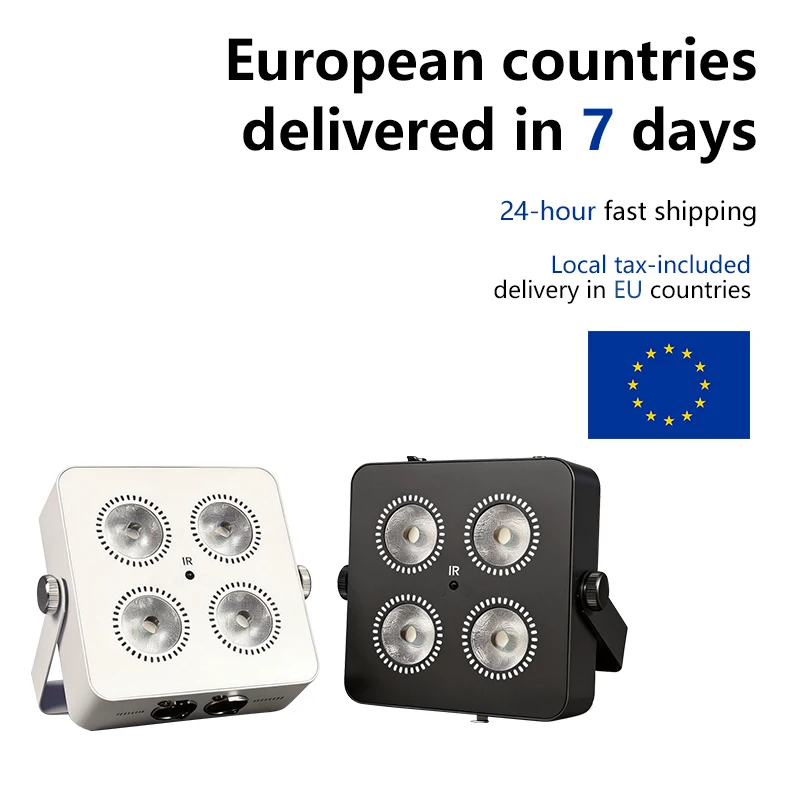 AOICPOSE DMX LED Par 4x18W LED RGBWA UV 6IN1 Farbige Akku-Betriebene Kabellose Beleuchtung Mini Akku-Partyleuchte 2,4G Kabellos