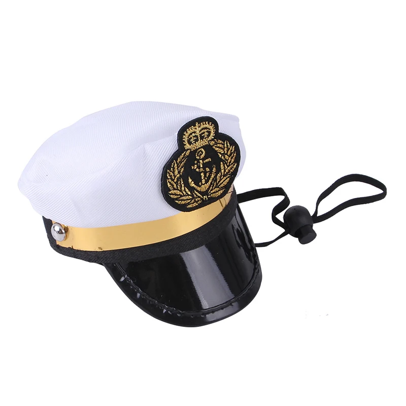 PESENAR-Sombrero de cosplay de oficial, lindo perro Teddy, vestidos como un capitán marinero, sombrero de Mascota para combinar con la fiesta navideña