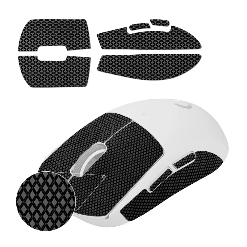 Hotline Games 2.0Plus Mouse Grip Tape for Logitech G Pro X Superlight Wireless Gaming Mouse, Anti-Slip Mouse Skins, Black