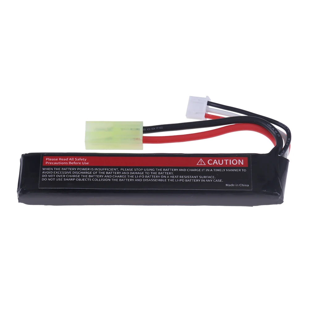 Batteria per pistola ad acqua 7.4v 2500mAh 30C caricabatteria Lipo 2S 7.4V batteria per Mini softair BB pistola ad aria giocattoli elettrici pistole parti