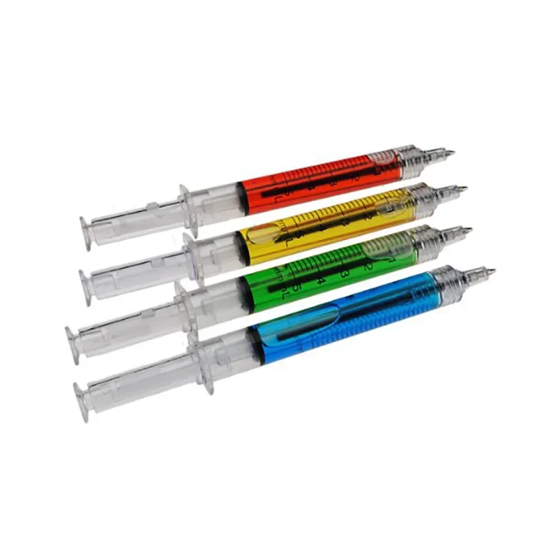 Injection Type Ball Point Pen Doctor Nurse Gift Liquid Pen Color Red Blue Transmission Syringe Pens