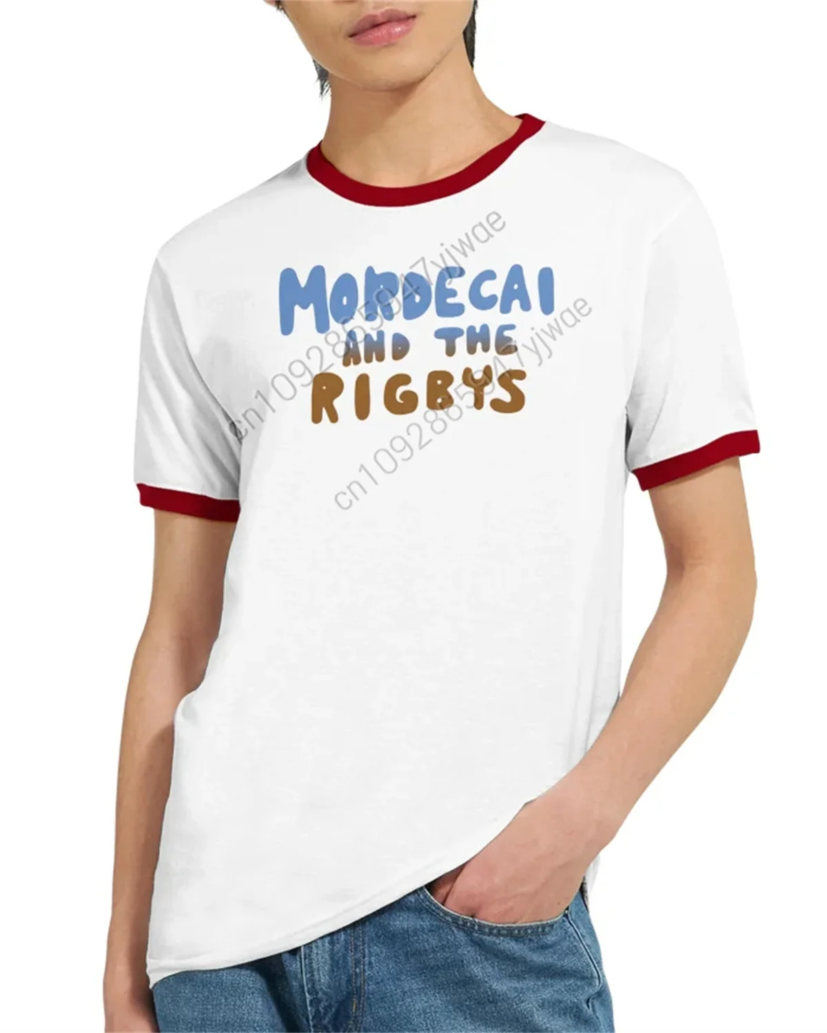 Mordecai And The Rigbys T Shirt Unisex Ringer Tee Cosplay Cartoon Shirt Rock Band Tee Summer Men'S&Women'S Fashionable T-Shirt