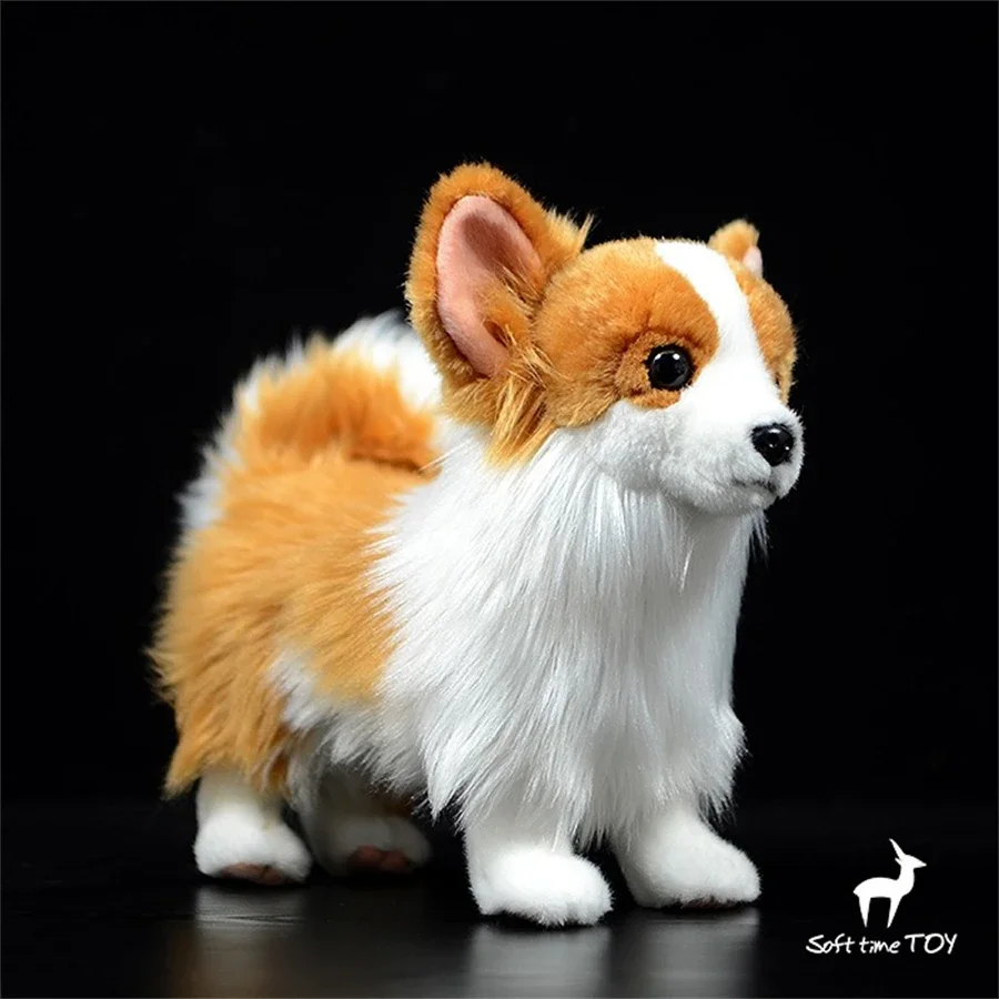 FN anian-Chien en peluche haute fidélité Anime, chien mouton mignon, jouets en peluche, simulation d'animaux réalistes, beurre en peluche Kawai, cadeaux jouets