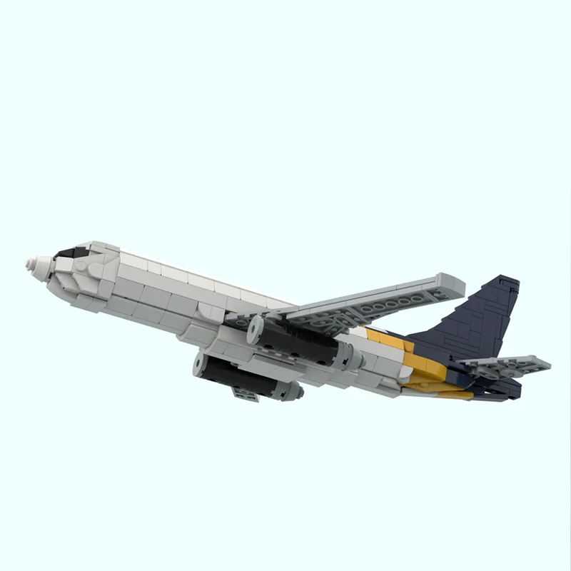 568 PCS Plane Bricks Boeing 737-200 Livery MOC Customize Modular Building Block Brick Design Simple DIY Boys Toy Birthday Gift