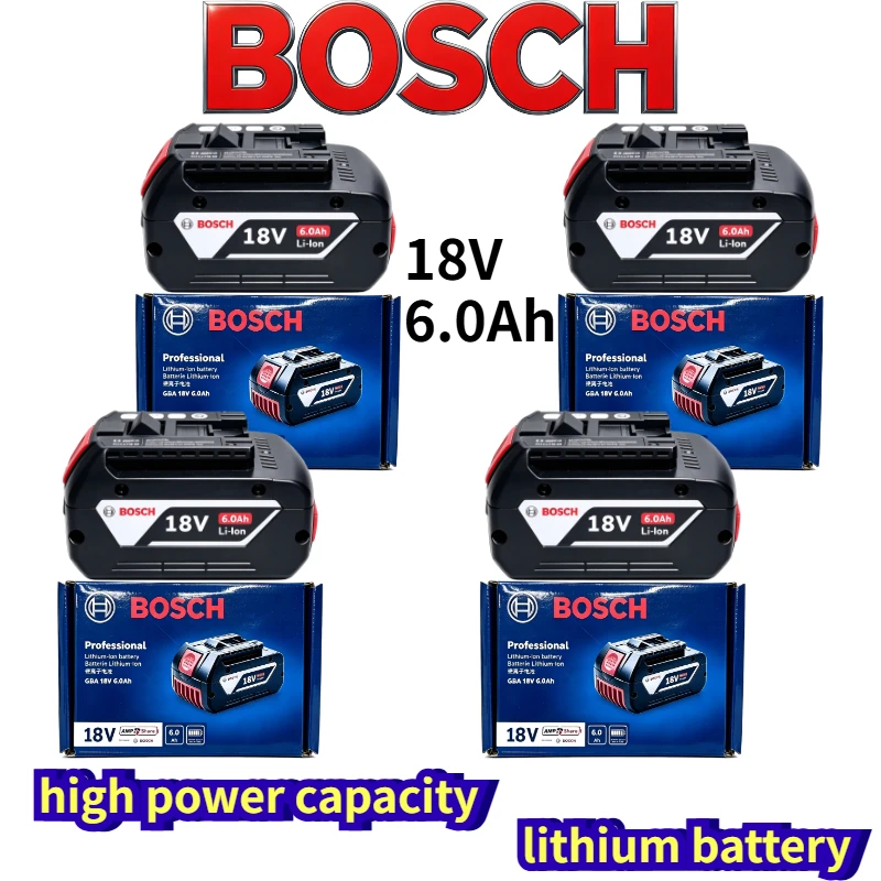 Bosch 18V 6Ah Replacement Battery Fast Dynamic Response Provides Real Time Power Output for Bosch 18V Impact Tool BAT609 BAT618