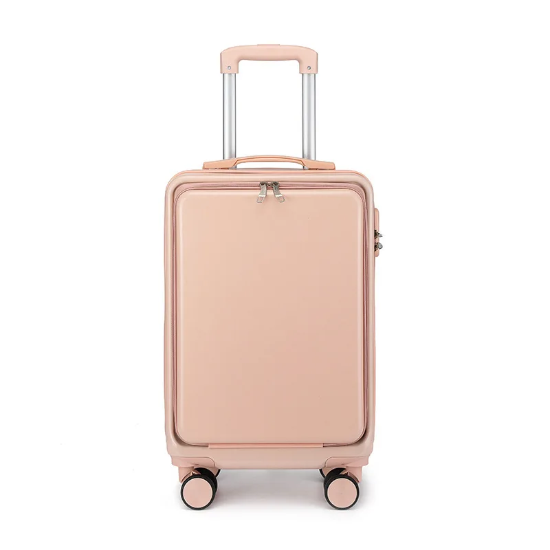 20/24 Inch New Front Opening Trolley Case Boarding Suitcase Business Cabin Luggage Universal Wheel