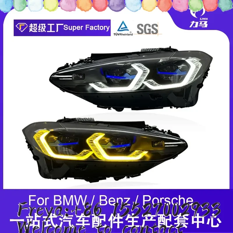 Suitable for 4 Series G22 G23 G26 M4 modified LED headlight assembly two-color golden eye