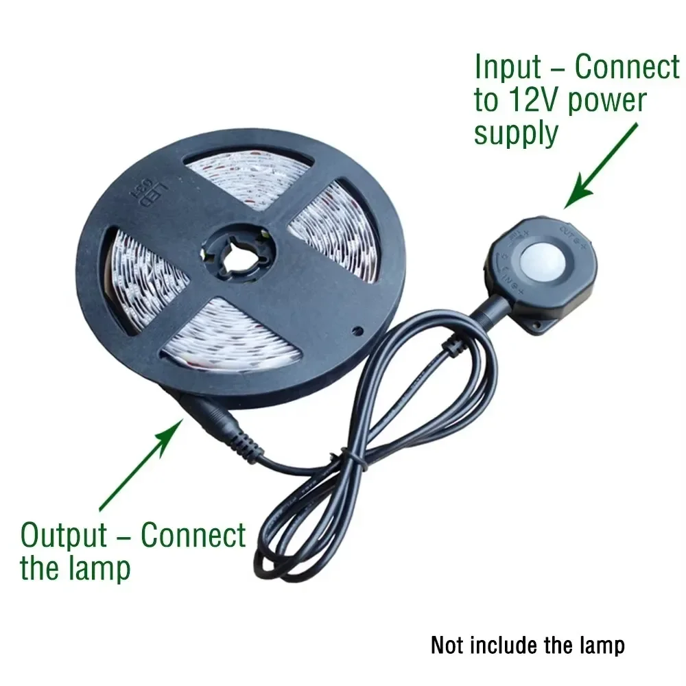 DC 12V/24V Automatic Light Control Infrared PIR Motion Sensor Detector Switch for LED Light Night Light Switch Outdoor
