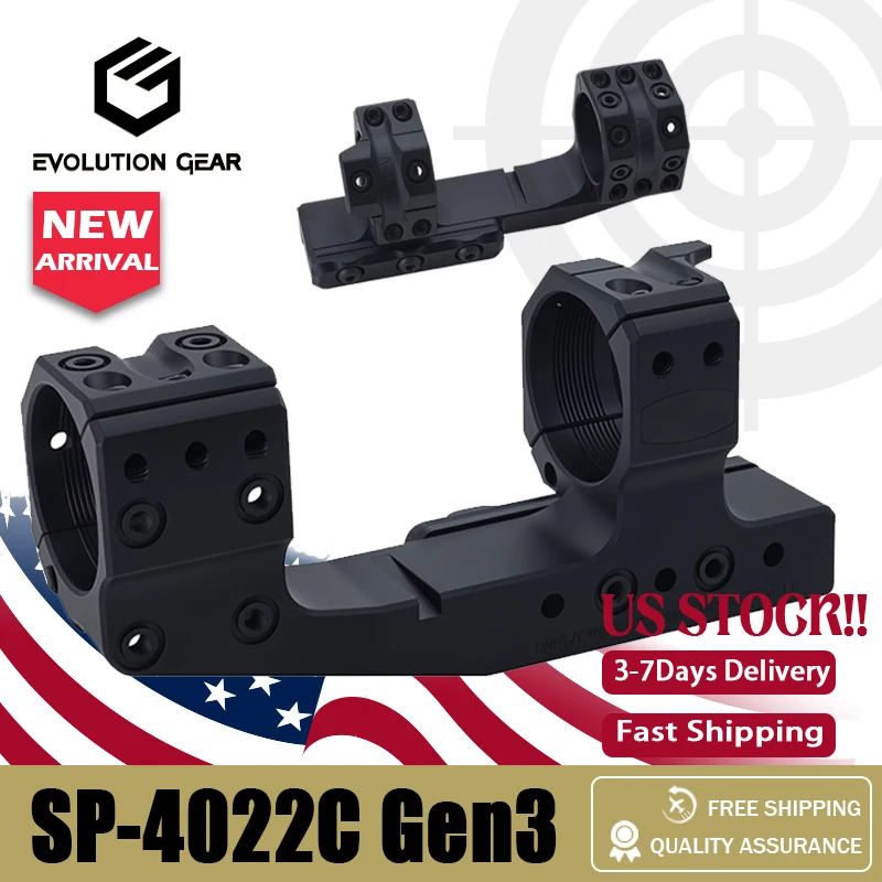 US Stock SP-4022C Gen3 1.50 Height 34mm Scope for Hunting BK FDE Color