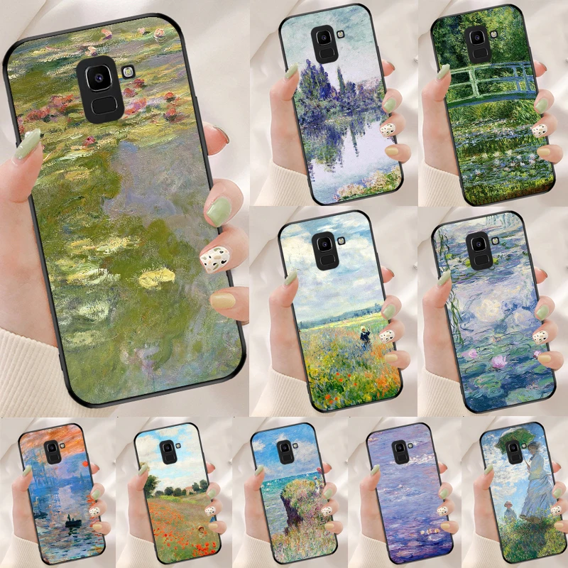 Claude Monet Garden Lotus Bridge For Samsung Galaxy M33 M35 M55 M15 M12 M13 M14 M34 M54 M53 M21 M31 M11 M32 M52 M06 M16 Case