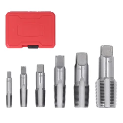 5/6 Piece NPT Pipe Taps Rounded Handle Sizes Included 3/4 1/2 3/8 1/4 1/8inch NPT Thread Forming Tap for Pipes Cleaning