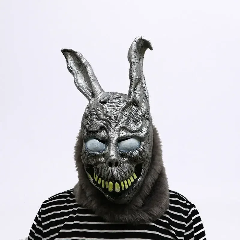 Adult Funny Donnie ko FRANK the Bunny Rabbit MASK Latex Halloween Overhead Fur Costume Animal Masks Party Cosplay Dress Props