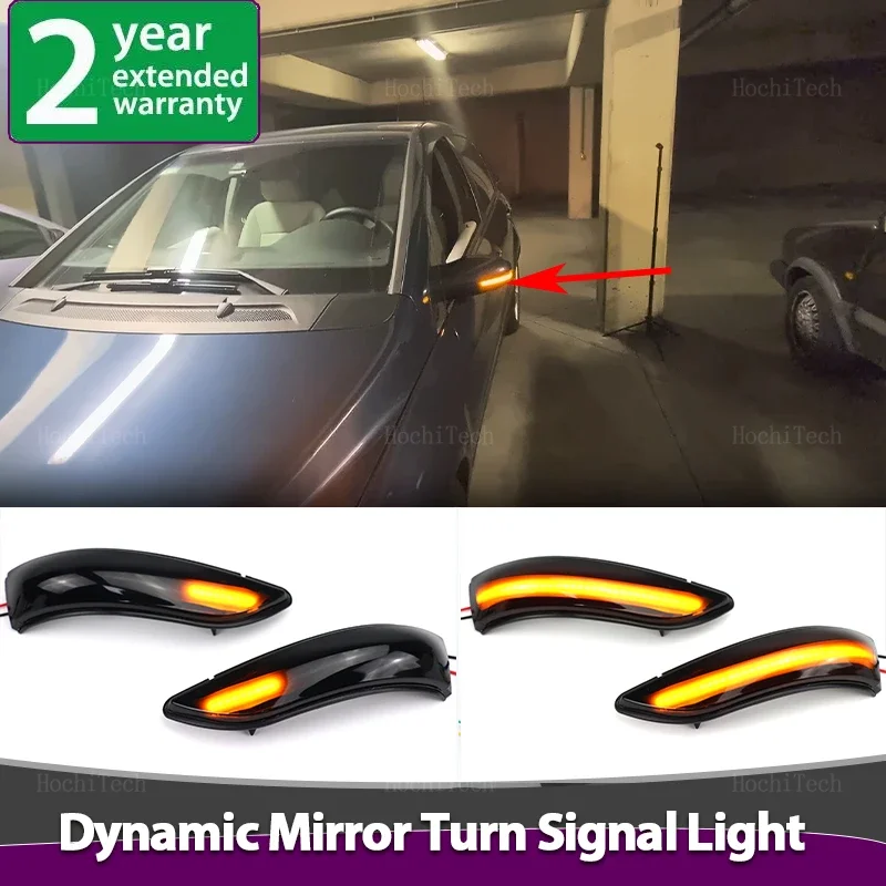 

2x динамические боковые зеркала, мигалка, светодиодные указатели поворота для Mercedes Benz A B Class W169 W245 2004-08