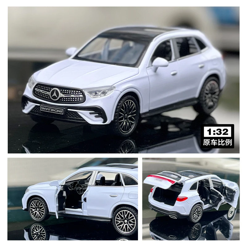 

Модель автомобиля Benz GLC400 SUV GLC из металлического сплава в масштабе 1:32, со звуком и фотографией, коллекционная игрушка, подарок на день рождения