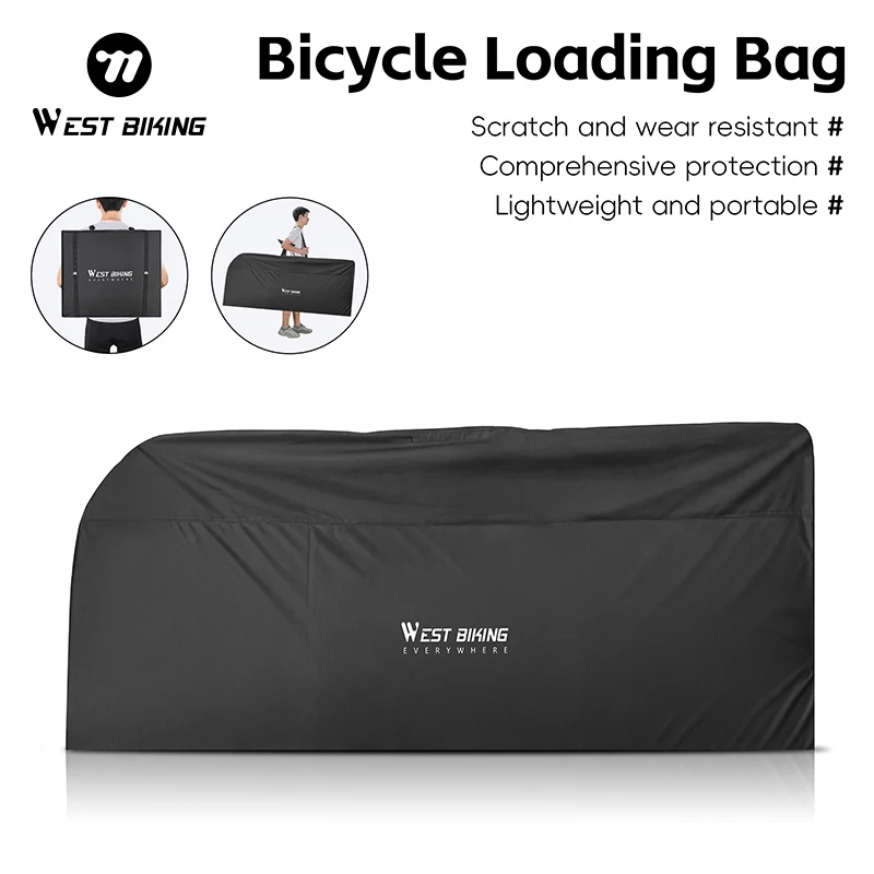 

WEST BIKING Bicycle Transport Storage Bag Foldable Water-Resistant Carrying Bag for 26-27.5" 700C Road MTB Bike Protection Cover