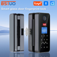 Double Hook Smart Glass Door Lock Wooden Sliding Door Tuya App Biometric Fingerprint Lock Bluetooth IC Card Electronic Digital