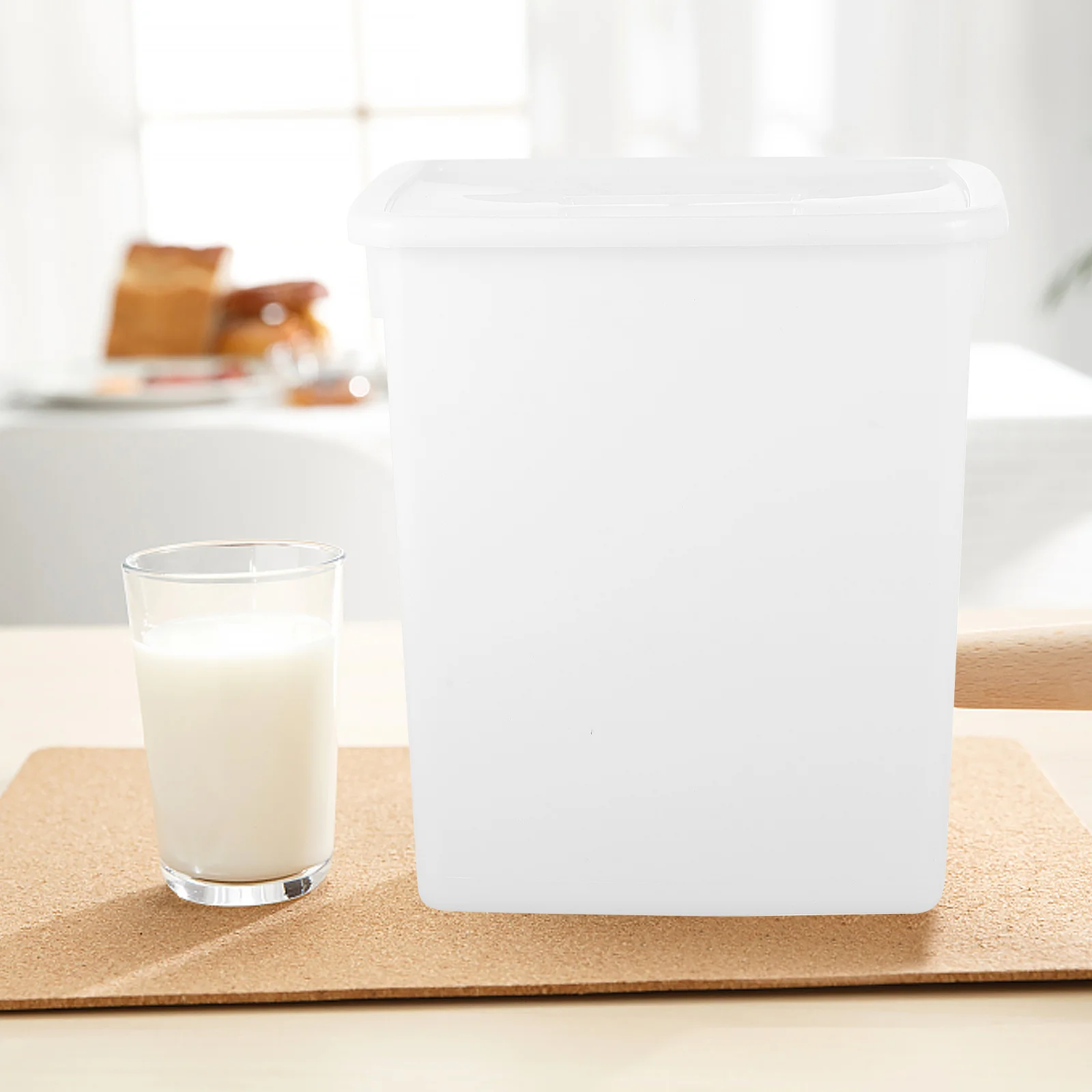 

Thickened White Water Bucket Plastic Milk Inner Wall Fall Resistant Food Safe Liquid Holder Kitchen Storage