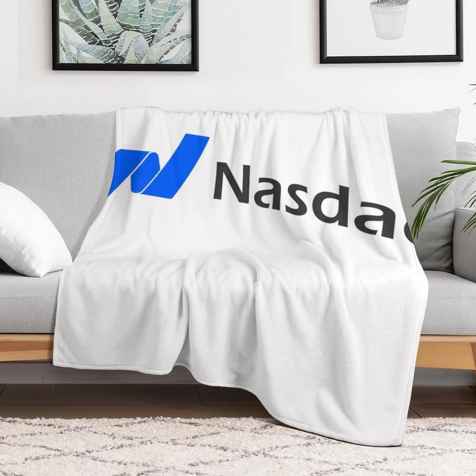 Nasdaq stock market investor Throw Blanket