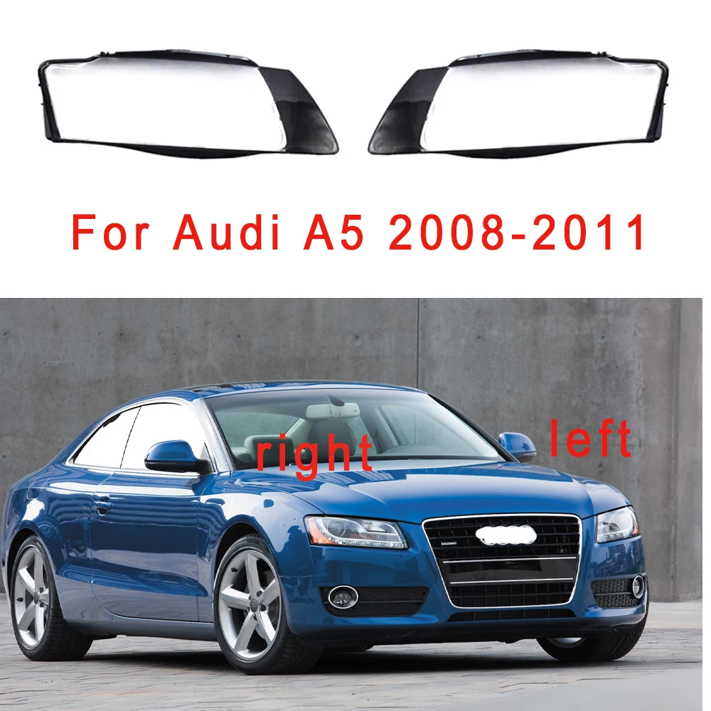 

Чехол для передней фары автомобиля Audi A5 2008 2009 2010 из оргстекла чехол для передней фары левый/правый автомобильный прозрачный абажур