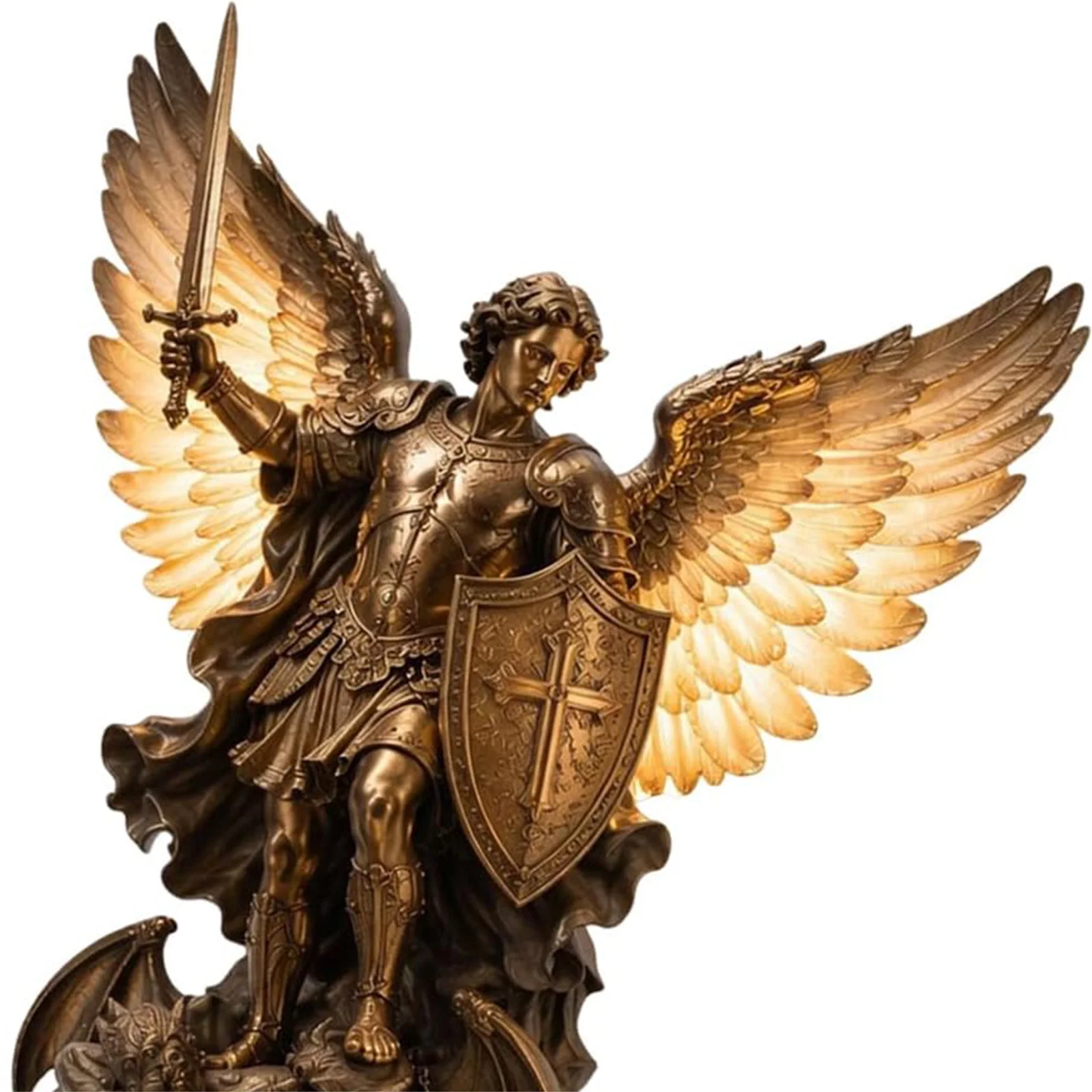 Resin Gothic Angel Wing Wall Sconce LED Ambient Glow Battery Operated Medieval Fantasy Decor Light