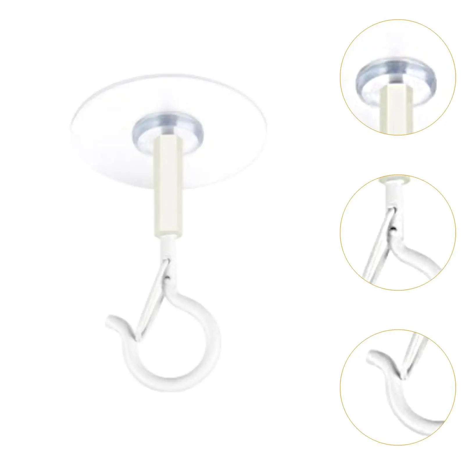 Adhesive Hanging Ceiling Hooks Secure Clasp Design Damage Free Sticky Hangers for Wind Chimes