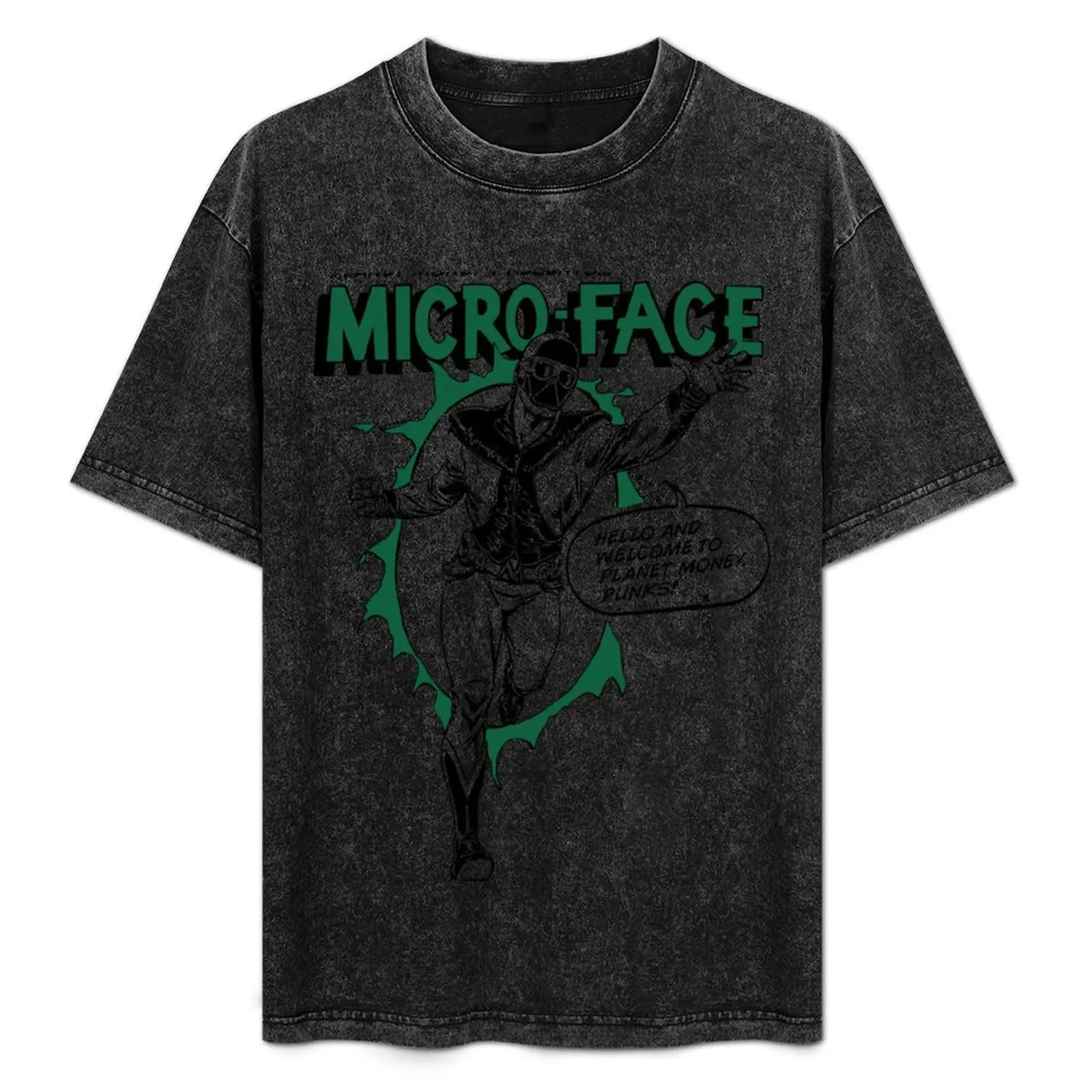 Planet Money presenta Micro Face Hello y bienvenido a la camiseta Planet Money Punks, camiseta informal para uso diario