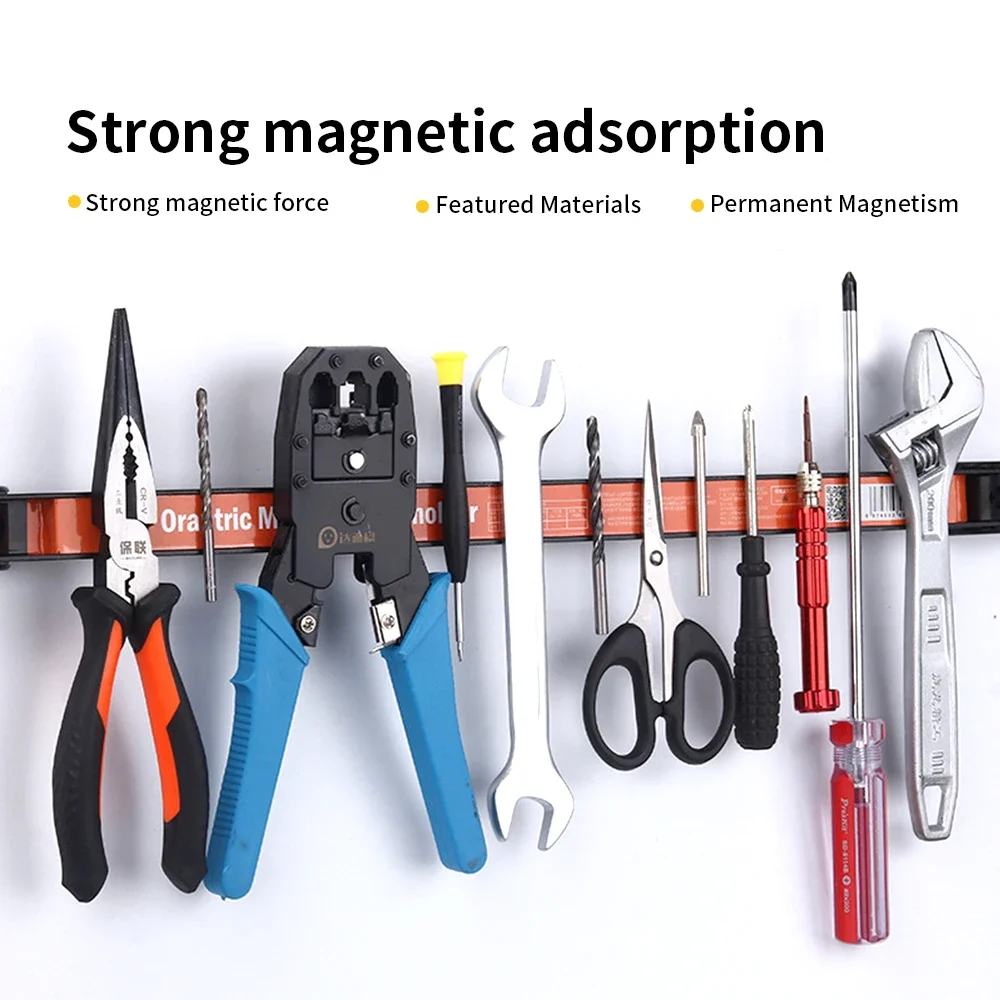 Magnetic Holder Metal Magnet Tool Organizer Bar Long Strip Garage Workshops Hardware Storage Restore Warehouse Rack Factory