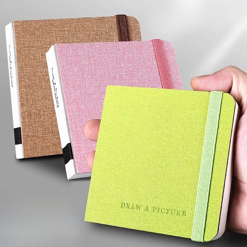 Livre d'aquarelle Portable, papier de croquis en coton, 300g, carré pressé à chaud, livre de poche pour étudiant et artiste dédié