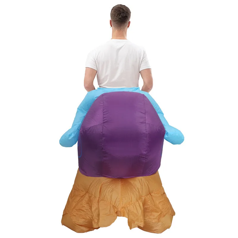 Riding Snail Inflatable Costumes Amusement Park Blow Up Clothes Halloween Party Cosplay Costume Funny Performance Props - view 5