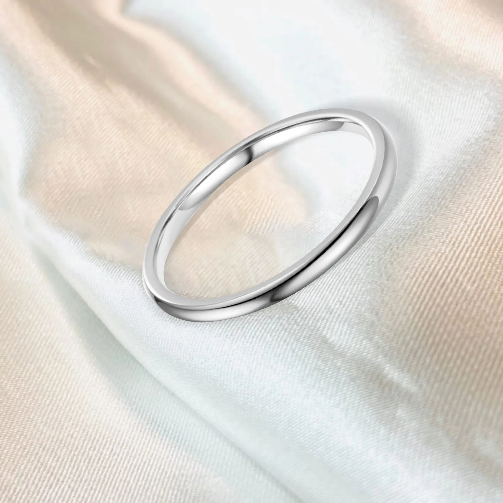 Ring Size 6/7/8/9/10/11/12 Brushed Simple Silver Color Ring Men Minimalist Wedding Band Engagement Rings Women Male Jewelry