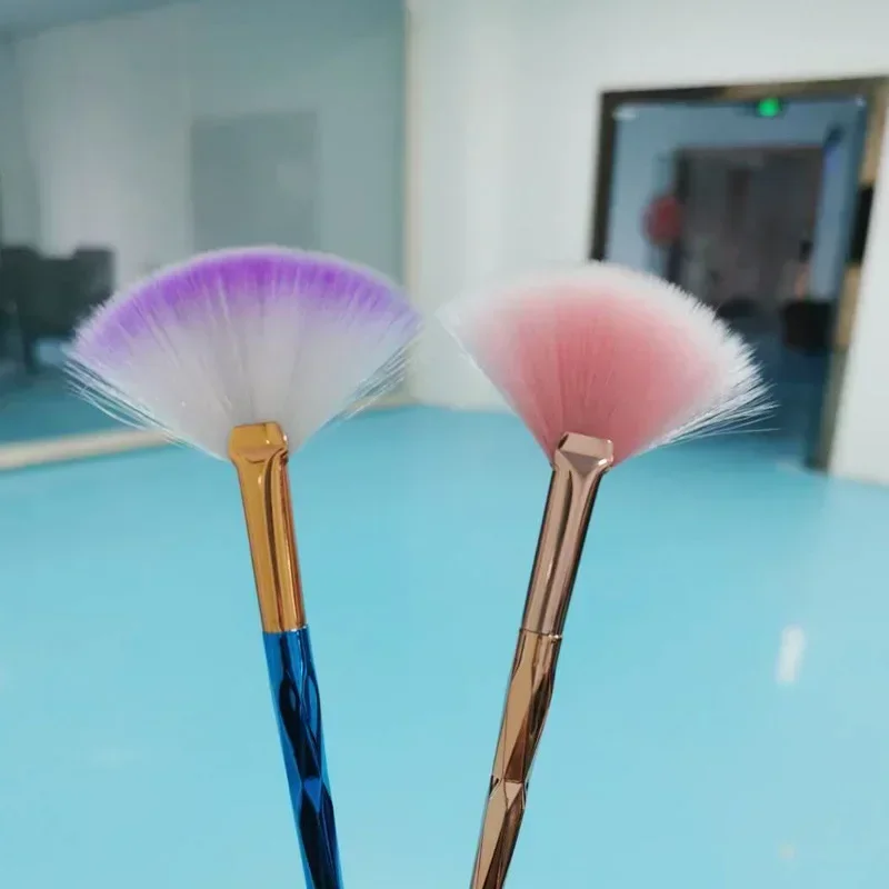 5 ชิ้นพัดลมแปรงแปรงแต่งหน้านุ่มแปรงแต่งหน้าเครื่องสําอาง Applicator เครื่องมือด้ามไม้และเส้นใยนุ่มสําหรับ Glycolic Peel Mask
