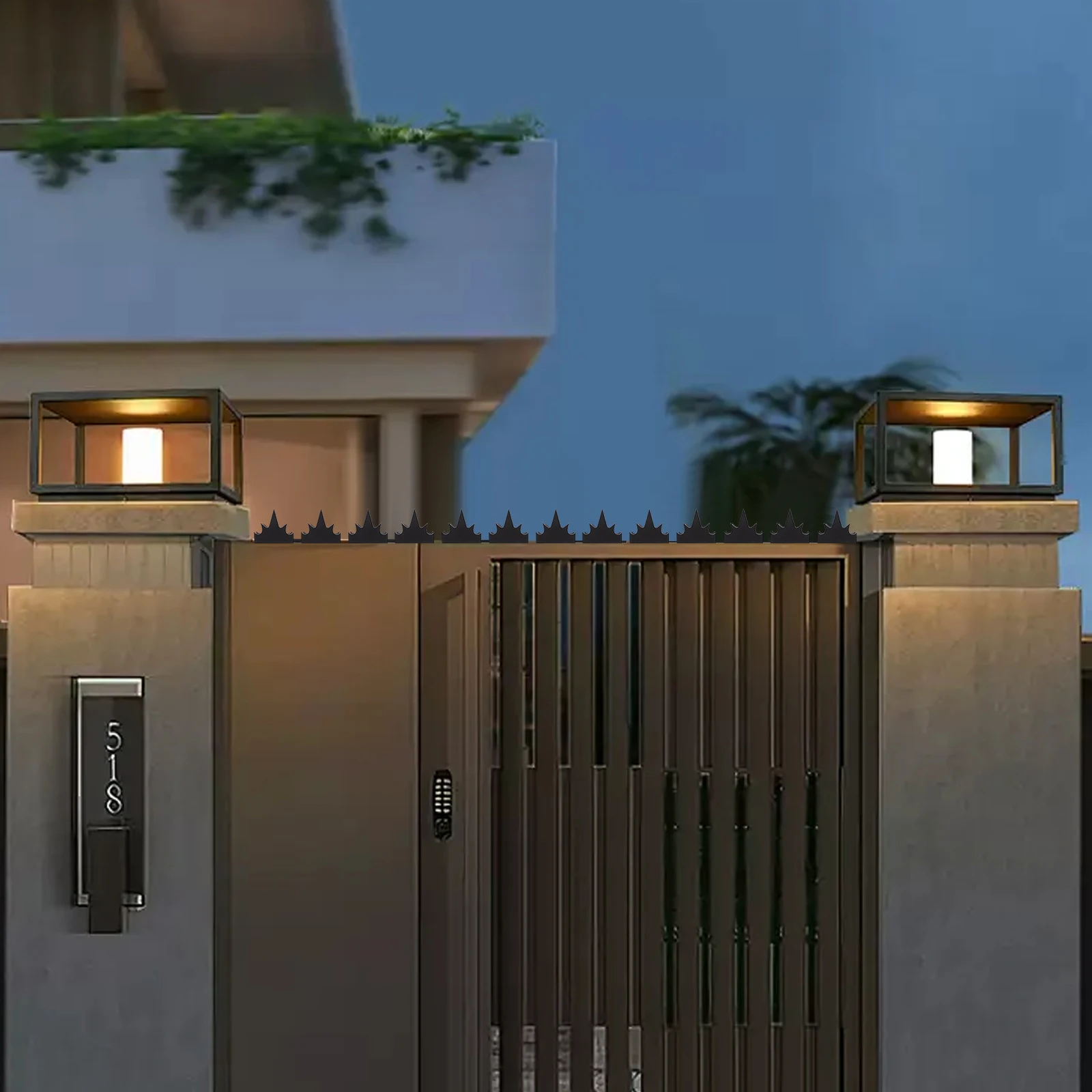 1 مجموعة 1 مجموعة مكافحة الزخرفية سبايك تسلق المعادن الأمن المسامير دائم جدار حديقة سياج حماية المسامير سياج العرض