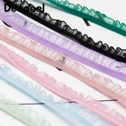 20/40Meters 6mm Ruffled Elastic Bands Stretch Lace Trims Ribbons Tape Decorative Clothes Hair Rubber Band DIY Sewing Accessories