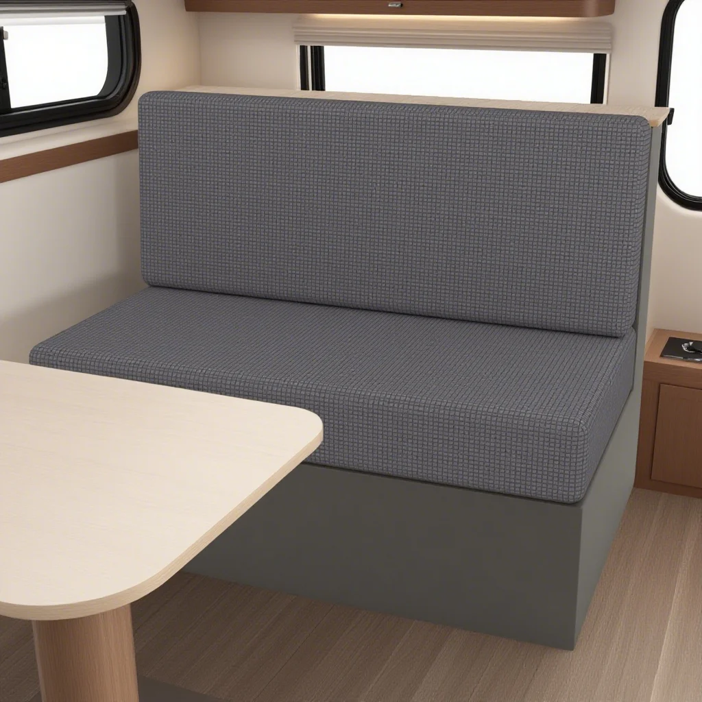 

2 Pcs/set Leaves Jacquard RV Dinette Cushion Covers Elastic Armless Couch Slipcover Stretch Rv Camper Car Bench Seat Cover
