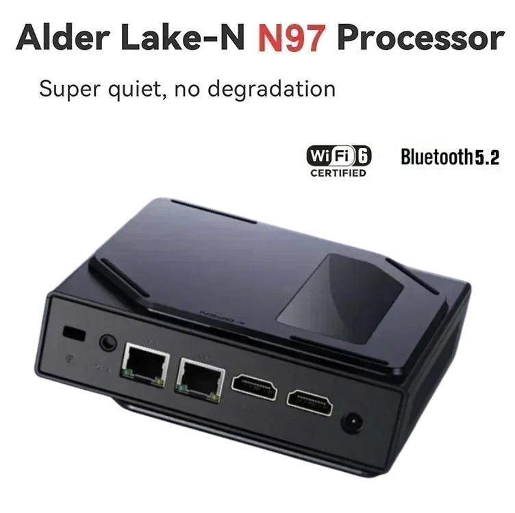 SZBOX S1 N150 N97 (حتى 3.6 جيجا هرتز، 25 وات TDP) كمبيوتر صغير WIFI6 BT5.2 يفوز 11 Pro DDR4 3200 ميجا هرتز 16 جيجا بايت 512 جيجا بايت RGB كمبيوتر مكتبي خفيف