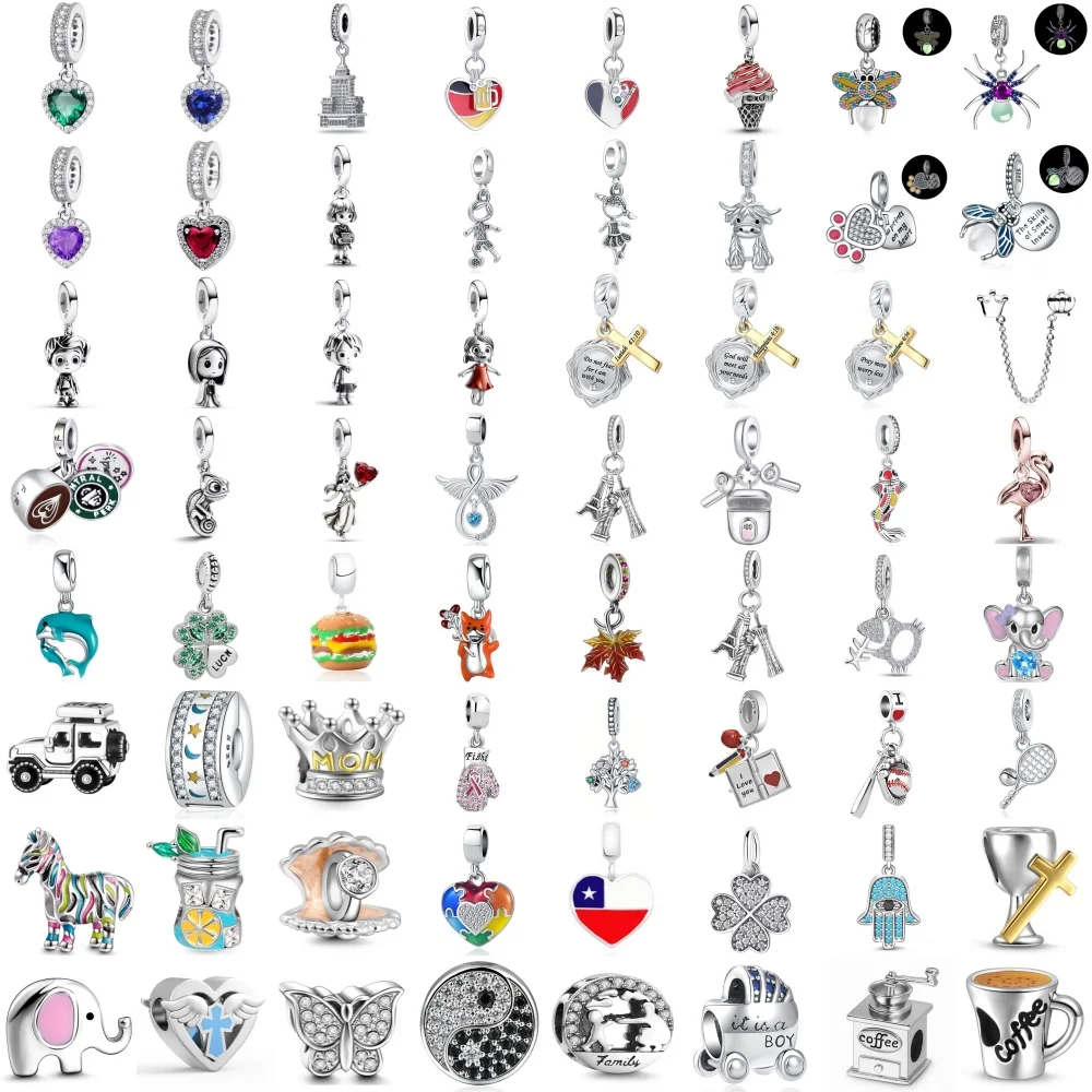 Hot Selling 925 Silver,Cups,Car Beads,Boy Girl Pendants Suitable For Original Bracelets, DIY Accessories,Exquisite Jewelry