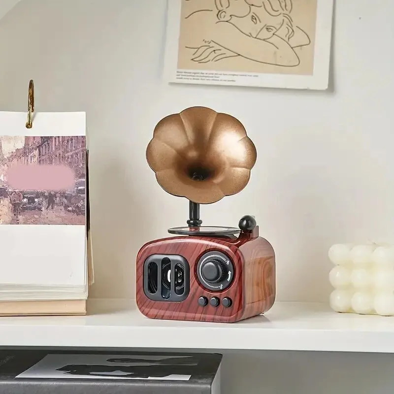 Vintage Gramophone Music Box Home Decoration Photography Props Indoor Artwork Holiday Gift