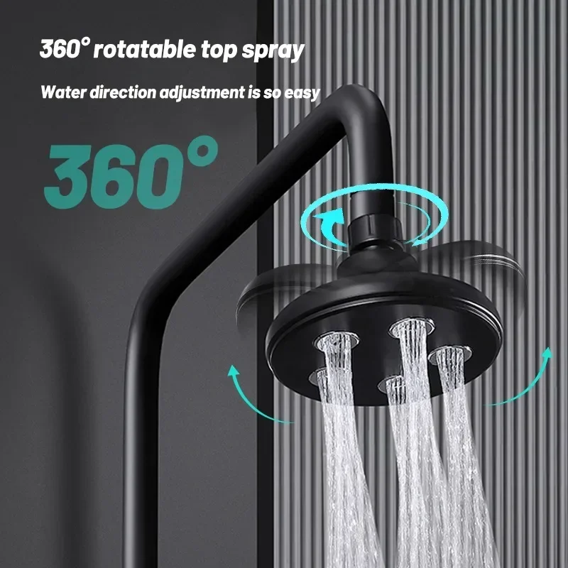 Rain Shower Head High Pressure Rainfall Head Shower Large Water Flow Bathroom Wall Mount Ceiling Top Spray Shower Head