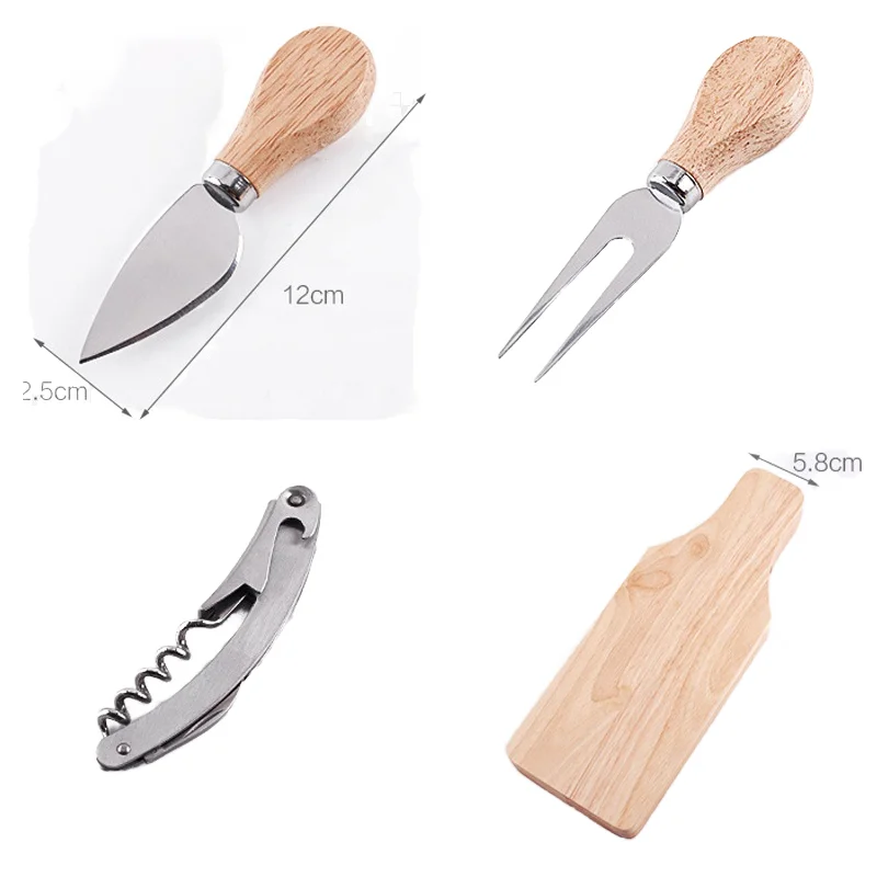 2025 Kitchenware 3-Piece Pizza Set Metal Cheese Knives with Cover