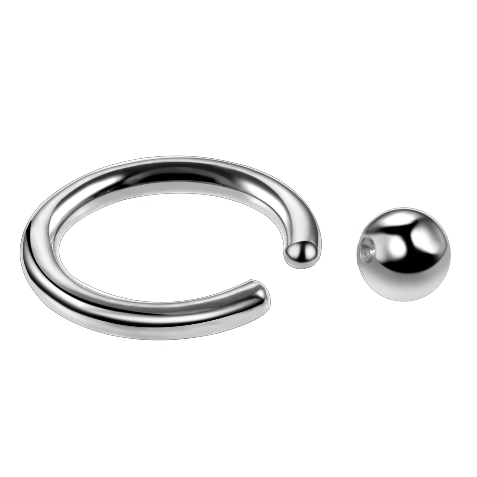 G23 Titanium Captive Piercings Nose Ring 14G 16G 18G 20G Helix Tragus Daith Ear Piercing Women Men Septum Hoop Punk Body Jewelry