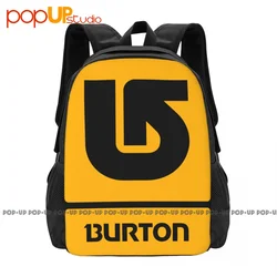 Burton Logo Vertical Snowboard Skate Surf Backpack Large Capacity Bookbag Art Print Shopping Bag Clothes Backpacks