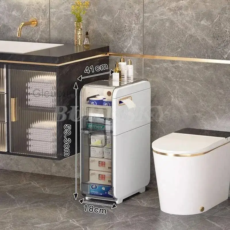 Rack Gap Storage Bathroom Kitchen Shelf Interspace Storage Mobile Storage Shelf Cabinet Fridge Side Seam Finishing Rack