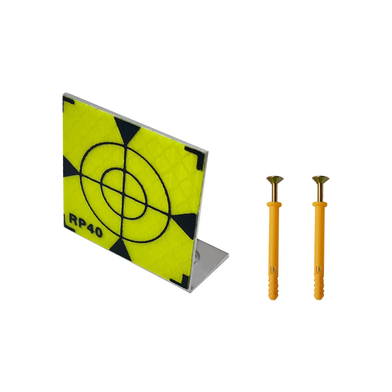 L-Type Settlement Monitoring point Observation Marker With Reflective Sheet Reflector Target Size 40*40mm For Total Station
